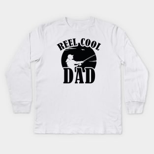 Reel Cool Dad Kids Long Sleeve T-Shirt